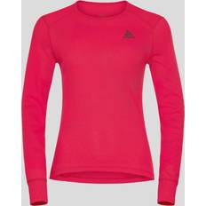 Rouge Hauts de Couche de Base Odlo T-shirt Active Warm - Rouge