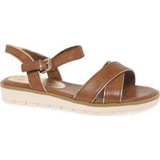 Marco Tozzi Shoes Marco Tozzi Womens Buckle Sandals Tan