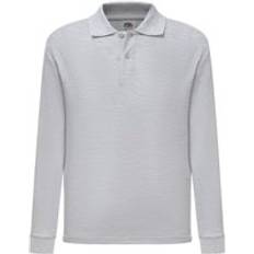 3-6M Polo Shirts Fruit of the Loom Sleeve Pique Polo Shirt Grey 3-4 Years