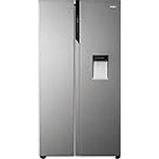 Haier Libero Frigo congelatori Haier HSR5918DNMP Frigorifero Side 90 Serie 5 528 Litri Classe D No Frost Platinum Inox Argento, Grigio