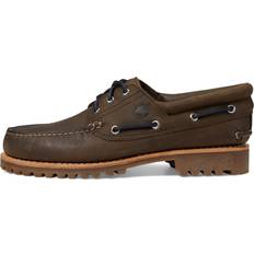 Timberland Mens Authentic Leather Lace-Up Boat Shoes Green D