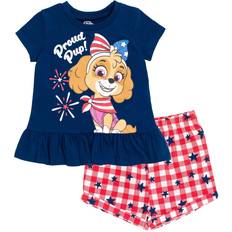 Other Sets Paw Patrol Skye July 4th Peplum T-Shirt Twill Shorts Outfit Set Toddler to Big Kid