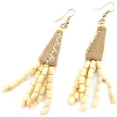 Natural Jewellery Les Tresors De Lily [L5157] Designer-Ohrringe 'Kilimanjaro' beige