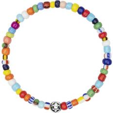 Nialaya Armband Nialaya Wristband With Vintage Trifocal Beads Silver - Multi