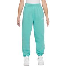 Green Pants Nike Girls' Sportswear Club Fleece Sweatpants Green Frost/Green Frost/White