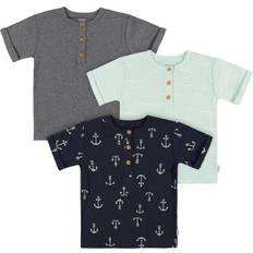 Tops Gerber Baby Boy's Toddler 3-Pack Short Sleeve Pocket Tees, Anchor