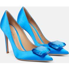 Turquoise - Women Heels & Pumps Gianvito Rossi Jaipur satin pumps blue UK 3.5
