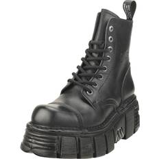 New Rock Støvler New Rock metallic unisex black platform boots