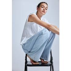 H&M Dame Hvid Oversized T-shirt