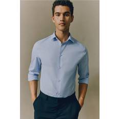 H&M Men Shirts H&M Men Blue Slim Fit Easy-iron shirt