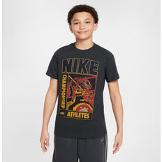 Tops Nike Sportswear Big Kids' Crew-Neck T-Shirt in Black, HQ2320-045