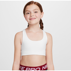 S Bralettes Children's Clothing Nike One Big Kids' Girls' Long-Line Sports Bra in White, FQ8729-100