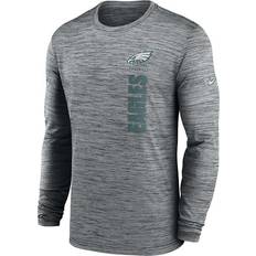 Philadelphia Eagles T-shirts Nike Philadelphia Eagles 2024 Velocity Long Sleeve T-Shirt Dark Grey Heather