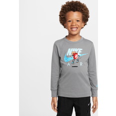 Nike T-shirts Nike Little Kids' Boxy Air Long Sleeve T-Shirt in Grey, 86M359-M19