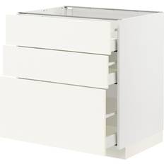 Ikea METOD MAXIMERA bänkskåp 3 lådor, vit/Vallstena
