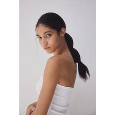 H&M Dame Hvid Ribbet tubetop
