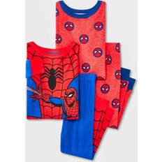 Marvel Children's Clothing Marvel Toddler Boys' 4pc Snug Fit Spider-Man Cotton Pajama Set Blue 12M