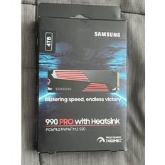 Samsung PCIe Gen4 x4 NVMe Hard Drives Samsung 990 pro 4tb w/ heatsink m.2 ssd Black 4 TB