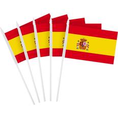 Plastic Flags G128 Pack Spain Spanish Stick