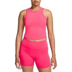 Fitness & Gym - Women Tank Tops Nike Women's One Fitted Dri-FIT Cropped Tank Top, Medium, Aster Pink