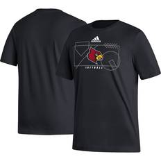 Soccer T-shirts Adidas Louisville Locker Lines Softball Fresh T-Shirt Black, NCAA Men's Tops