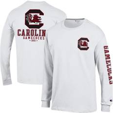 T-shirts Champion Men's NCAA South Carolina Gamecocks Team Stack 3-Hit Long Sleeve T-Shirt, White