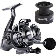 Sougayilang Fishing Reel 13 1BB Light Weight Ultra Smooth Aluminum Spinning Fishing Reel with Free Spare Spool-XY4000