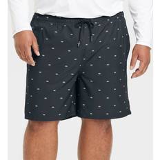 Swimwear Goodfellow & Co Men's Big Tall 7" Boat Print Elevated Elastic Waist Swim Shorts with Boxer Brief Liner Black