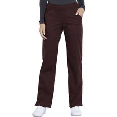 Cherokee Scrubs for Women Workwear Professionals Stretch Pull-On Cargo Pant WW170T, Tall, Espresso