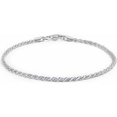 Bling Jewelry Simple plain twist rope chain bracelet .925 silver gauge