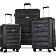 American Tourister Black Suitcase Sets American Tourister Westridge Hardside Luggage with Spinner Wheels 3PC Set