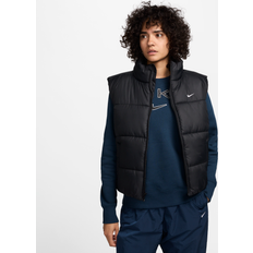 Vests Nike Women's Sportswear Classic Puffer Therma-FIT Loose Vest in Black, FZ5922-010