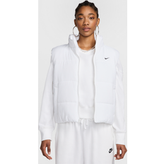 White Outerwear Nike Women's Sportswear Classic Puffer Therma-FIT Loose Vest in White, FZ5922-100