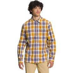 Tops The North Face Men's Arroyo Long Sleeve Flannel Button-Down Shirt, Arrowwood Yellow Icon Plaid 2