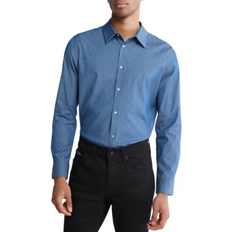 Calvin Klein Shirts Calvin Klein Men's Slim Fit Refined Chambray Long Sleeve Button-Front Shirt Light Wash