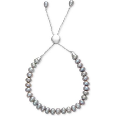 Macy's Pearl Bracelets Macy's White Cultured Freshwater Pearl 6-1/2mm Bolo Bracelet in Sterling Silver Also in Gray or Pink Cultured Freshwater Pearl Gray 7 1/2 inches