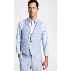 Slim - XL Suits Bar III Men's Slim-Fit Linen Suit Vest, Created for Macy's Blue