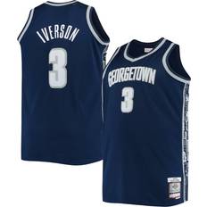 Mitchell & Ness Sports Fan Apparel Mitchell & Ness Men's NCAA Allen Iverson Georgetown Hoyas Big Tall 1995/96 Replica Player Jersey, Navy Blue