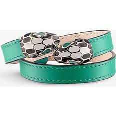 Enamel Bracelets Bvlgari Leather Serpenti Forever Bracelet green One