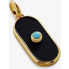 Onyx Charms & Pendants Monica Vinader Gemstone Turquoise Tablet Charm