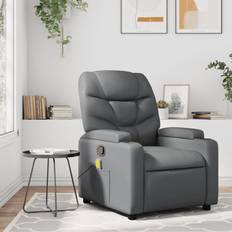 Massage & Relaxation Products vidaXL Massage Recliner Chair Gray Faux Leather Gray (ONE SIZE)