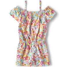 The Children's Place 18-24M Jumpsuits The Children's Place Toddler Girls Short Sleeve Fashion Romper,Baby-Girls,Rose Pottery,3T