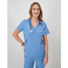 Work Tops Hanes Comfort Fit Scrubs Women's Scrub Top Ciel Blue