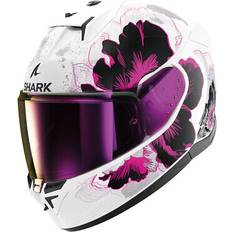 SHARK Helmets Pink Motorcycle Helmets SHARK Helmets skwal mayfer white violet anthracite motorcycle motorbike helmet
