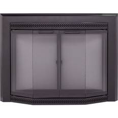 Steel Fireplace Screens Pleasant Hearth Gavin Small Black