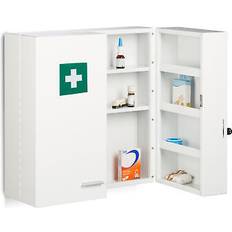Relaxdays Medicine Cabinet Lockable 11 Compartments