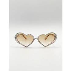 SVNX Heart with Gem Detail in Champagne