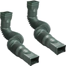 Roof Accessories Amerimax Green 2-Pack Flexible Downspout Extension Gutter Connector Rainwater Drainage