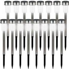 Stainless Steel Garden Decorations Monzana Deuba® Pack of 16 White Solar Garden Lights