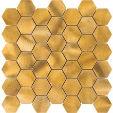 Quadratisch Kacheln & Fliesen Euro Stone Metallmosaik Gold Hexagon Mosaikfliesen günstig gold